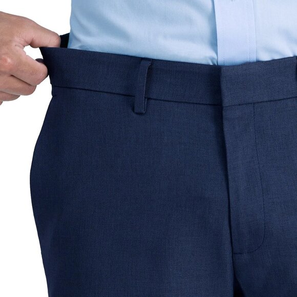 Haggar Men’s Non-Iron Straight Fit Performance Dress Pants Navy, Size 30x30 - Picture 13 of 15